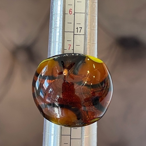 Jewelry - Hand Blown Murano Like Art Glass Dome Ring